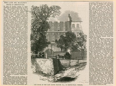 Daniel Maclise háza a Cheyne Walkban alkotó: English School