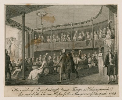 A Brandenburgh House Theatre belseje Hammersmithben alkotó: English School