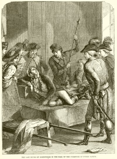 Robespierre utolsó órái a Közbiztonsági Bizottság aulájában alkotó: English School