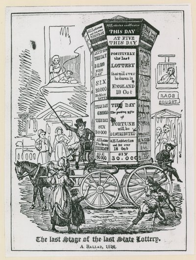 Az utolsó állami lottó utolsó szakasza. Egy ballada 1826 alkotó: English School