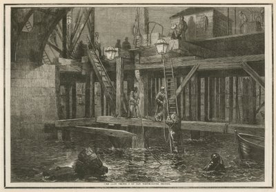A régi Westminster híd utolsó maradványai alkotó: English School