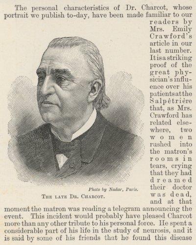 A néhai Dr. Charcot (metszet) alkotó: English School