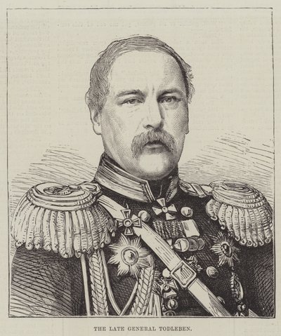 A néhai Todleben tábornok (metszet) alkotó: English School