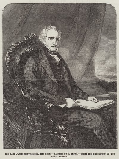 A néhai James Montgomery, a költő (metszet) alkotó: English School