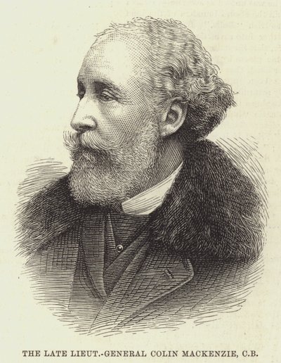 A néhai Colin Mackenzie főhadnagy, CB (metszet) alkotó: English School