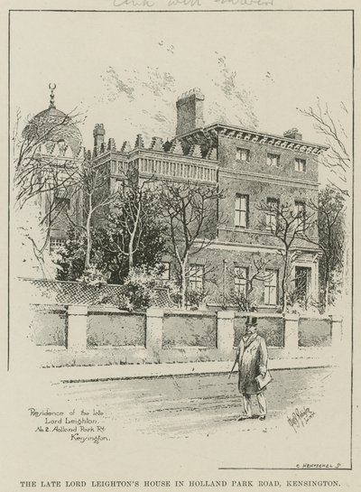 A néhai Lord Leightons ház a Holland Park Roadon, Kensington, London alkotó: English School