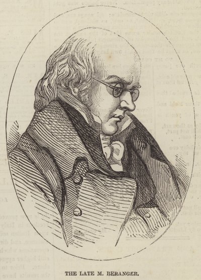 Der verstorbene M. Beranger (Gravur) von English School