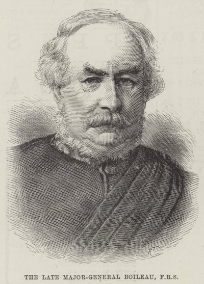 A néhai Boileau vezérőrnagy, FRS (metszet) alkotó: English School