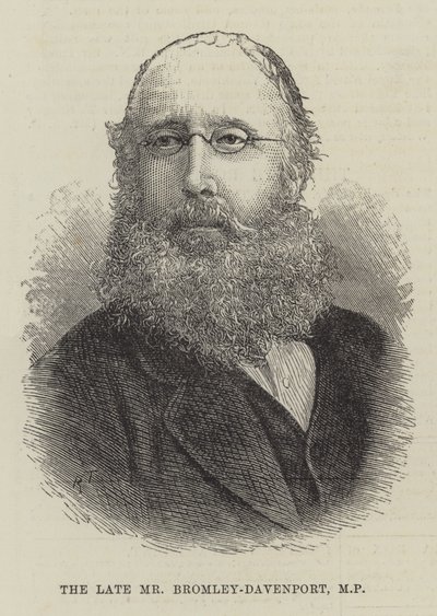 A néhai Bromley-Davenport képviselő (metszet) alkotó: English School