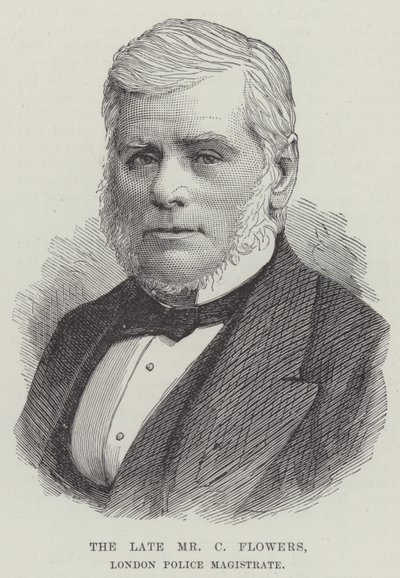 A néhai Mr. C. Flowers, londoni rendőrbíró (metszet) alkotó: English School