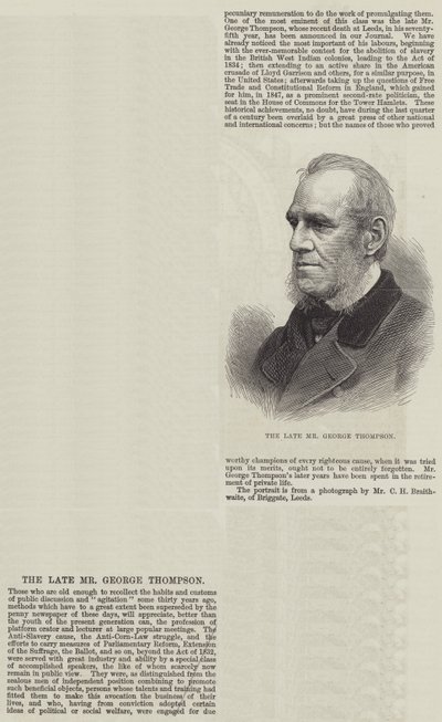 A néhai Mr. George Thompson (metszet) alkotó: English School