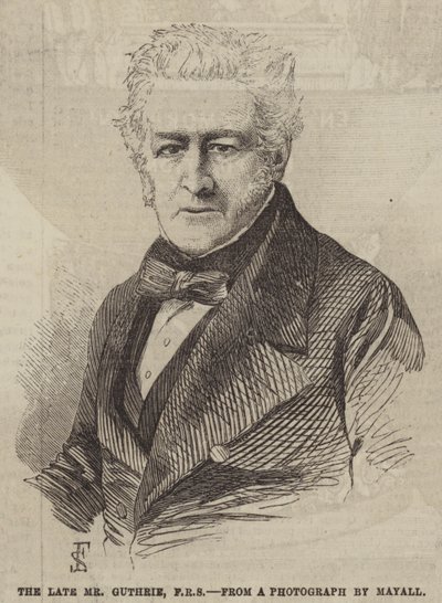 A néhai Guthrie úr, FRS (metszet) alkotó: English School