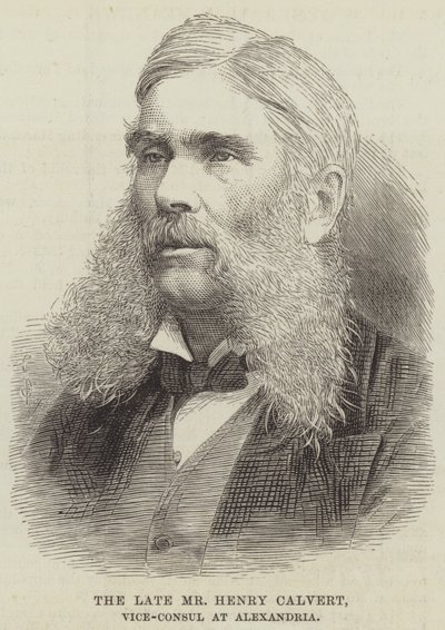 A néhai Henry Calvert úr, Alexandriai alkonzul (metszet) alkotó: English School