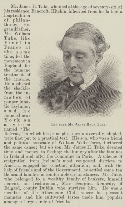 A néhai James Hack Tuke (metszet) alkotó: English School