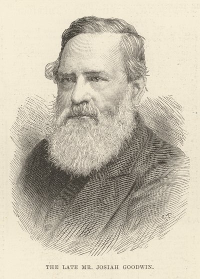 A néhai Josiah Goodwin úr (metszet) alkotó: English School