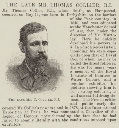 A néhai Thomas Collier úr, RI (metszet) alkotó: English School