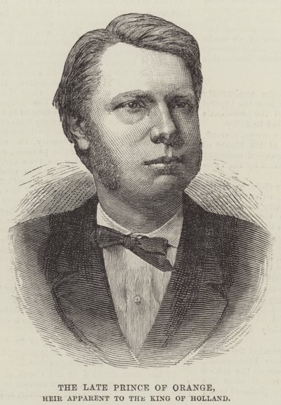 A néhai narancsos herceg, a holland király örököse (metszet) alkotó: English School