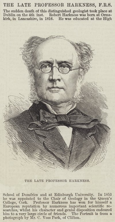 A néhai Harkness professzor (metszet) alkotó: English School
