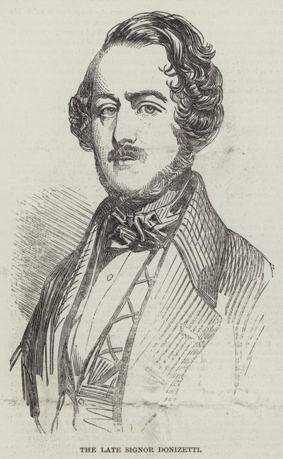 A néhai Signor Donizetti (metszet) alkotó: English School