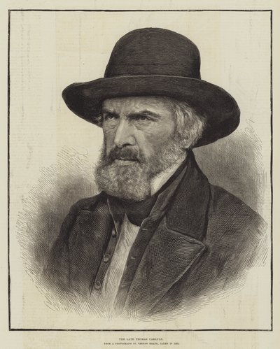 A néhai Thomas Carlyle (metszet) alkotó: English School