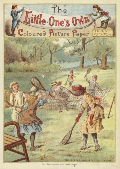 A kicsik gyeppályája (chromolitho) alkotó: English School