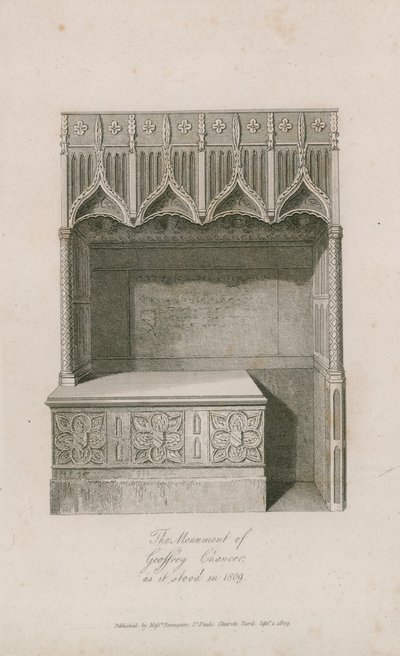 Geoffrey Chaucer emlékműve alkotó: English School