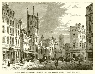 Anglia régi bankja, a Mansion House-ból nézve alkotó: English School