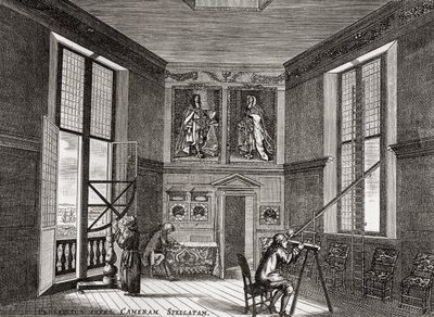 A régi megfigyelő szoba, Greenwich, J. R. Green Az angol nép rövid története című művéből, 1893-ban. alkotó: English School