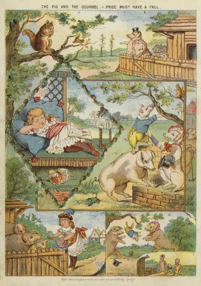 A disznó és a mókus – a büszkeségnek el kell buknia (chromolitho) alkotó: English School