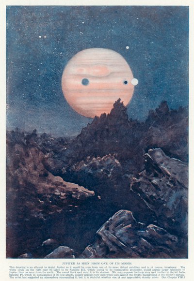 A Jupiter bolygó az egyik holdjáról nézve (színes litó) alkotó: English School