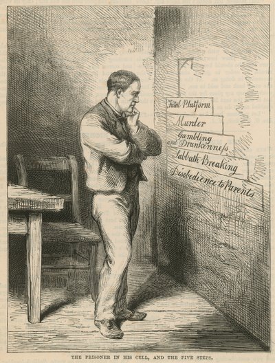 A fogoly a cellájában és az öt lépcsőfok alkotó: English School
