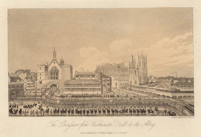 A felvonulás a Westminster Halltól az apátságig alkotó: English School