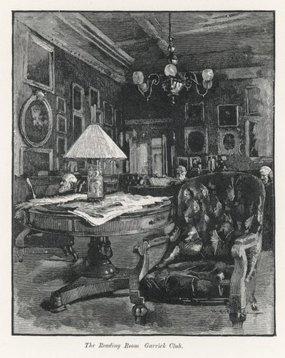 A Garrick Club olvasóterme alkotó: English School