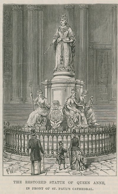 Anna királynő felújított szobra alkotó: English School