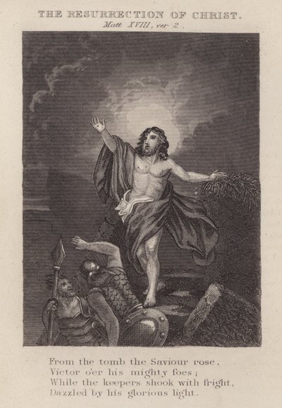 Krisztus feltámadása, Máté XVIII, ver 2 (metszet) alkotó: English School