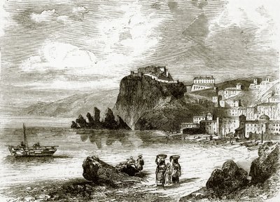 Scylla szikla és városa, Szicília partja alkotó: English School