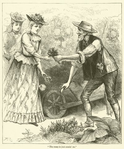"A rózsák csak most jönnek" (metszet) alkotó: English School