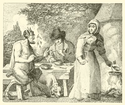 A szatír és az utazó (metszet) alkotó: English School