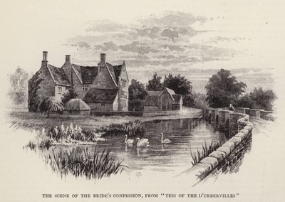 A menyasszony vallomásának jelenete a „D’Urberville-i Tess”-ből (litho) alkotó: English School