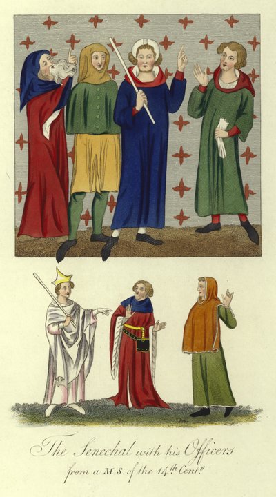 A senechal tiszteivel, 14. század alkotó: English School