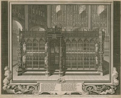 Az impozáns emlékmű VII. Henrik király és királyné emlékére alkotó: English School