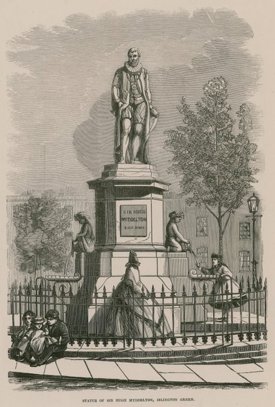 Sir Hugh Myddleton szobra Islington Greenben alkotó: English School
