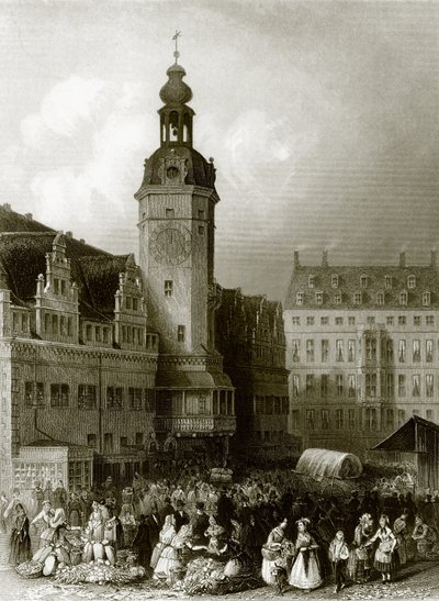 A városháza és a piactér, Lipcse alkotó: English School