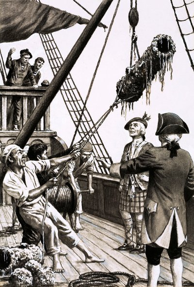 A Duque di Florenciea kincseshajó csak néhány ágyút, érmét és rézedényt hozott. alkotó: English School