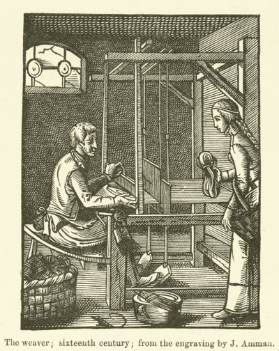 A takács, tizenhatodik század, J Amman metszetéből (metszet) alkotó: English School