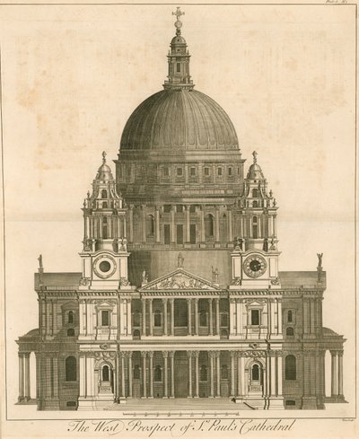 A londoni St Pauls székesegyház nyugati kilátása alkotó: English School