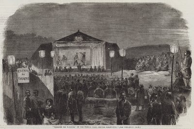 "Theatre des Zouaves" a francia táborban, Sebastopol előtt (metszet) alkotó: English School