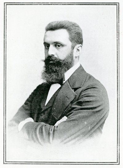 Theodor Herzl (1860-1904) (f/w fotó) alkotó: English School