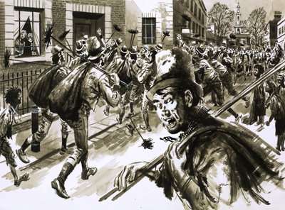 Theodore Hooke bosszút áll egy nőn egy csendes londoni utcában alkotó: English School