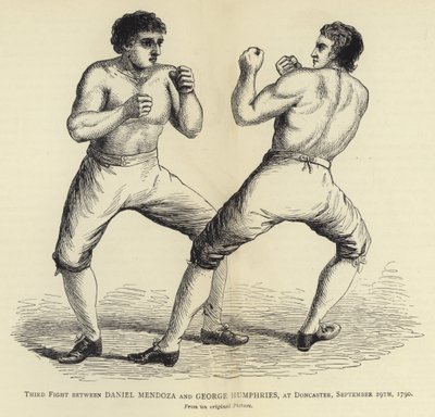 Harmadik harc Daniel Mendoza és George Humphries között, Doncasterben, 1790. szeptember 29., eredeti képről alkotó: English School